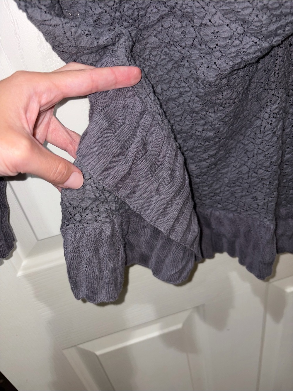 Anthropologie Deletta Charcoal Textured Knit Sweater - Picture 6 of 8